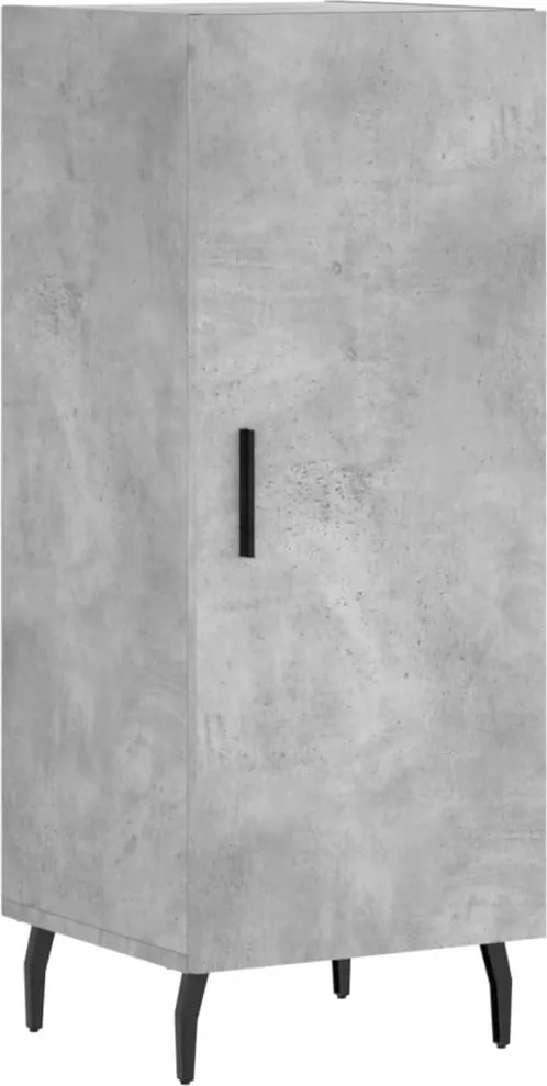 vidaXL Servantă, gri beton, 34,5x34x90 cm, lemn compozit