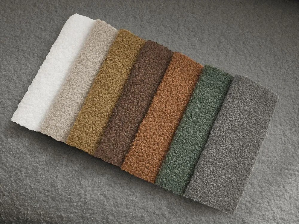 Canapea gri cu tapițerie din țesătură bouclé 193 cm Elina – Bobochic Paris