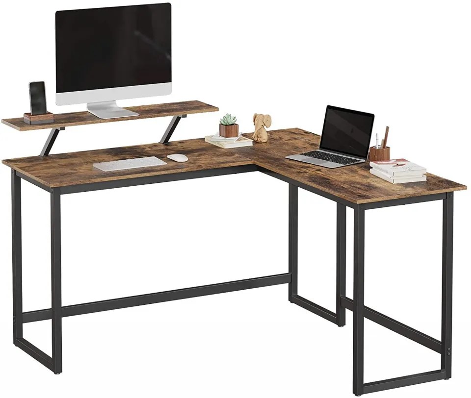 BII16 - Masa de Birou pe colt 140x130x91.5 cm, office industrial - Maro