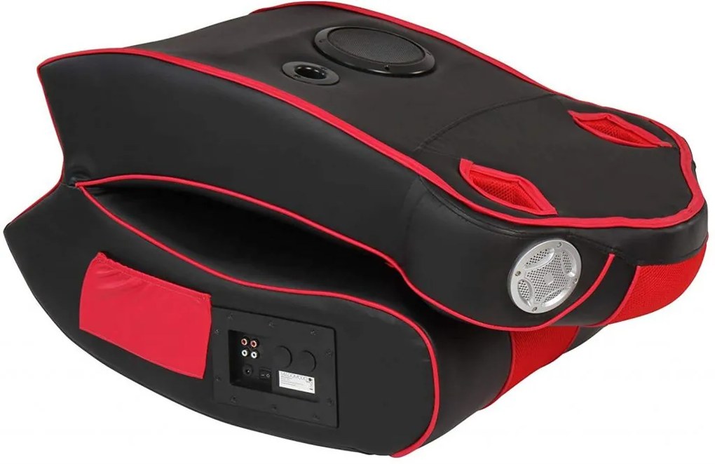 Fotoliu multimedia, 50 x 89 x 94 cm, roșu