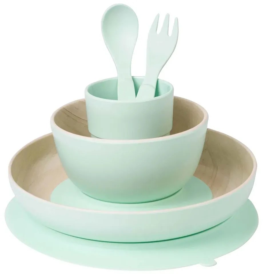 Set complet de masa, 5 piese, cu ventuza,   Nordic   Mint