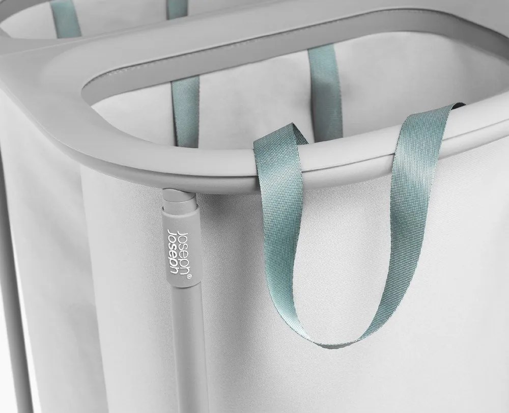 Coș de rufe gri deschis 2x40 l din material textil Duo – Joseph Joseph