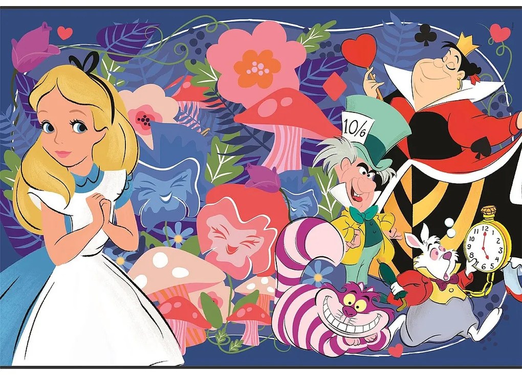 Alice în țara minunilor Looking Glass Puzzle Clementoni Disney 104 piese