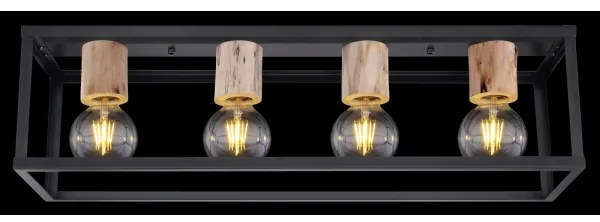 Plafonieră Globo 15476-4D HAGAR 4xE27/60W/230V