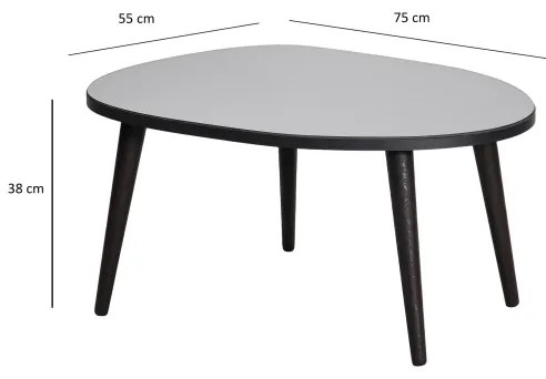 Măsuță de cafea GUSTO 38x75 cm negru