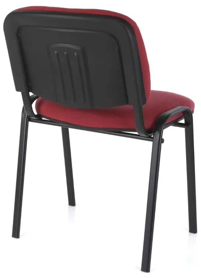 Scaun de conferinta Viva N, picioare negre, rosu