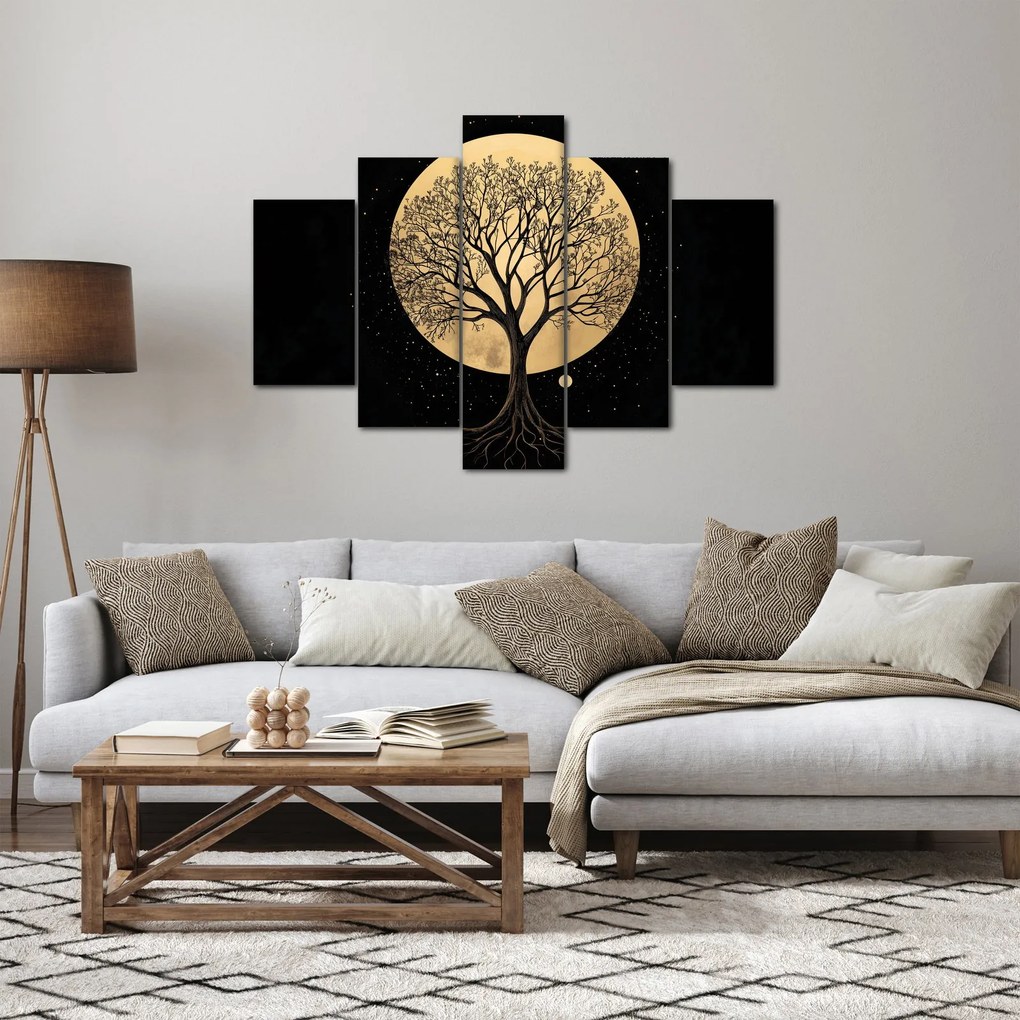 Tablou – Arbore în lună plină aurie I. (150x105 cm)