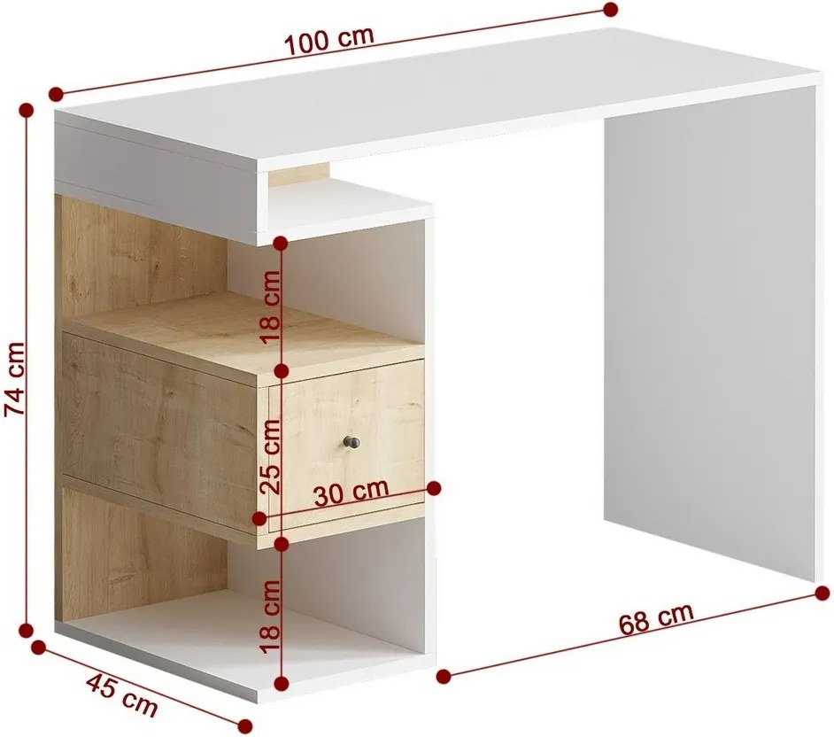 Birou Tempus Alb și Stejar