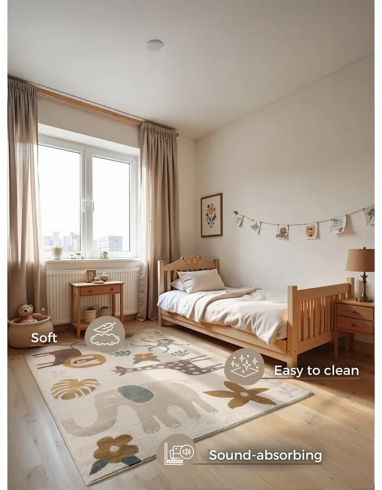 Covor pentru copii crem 120x170 cm Animal Safari – Hanse Home