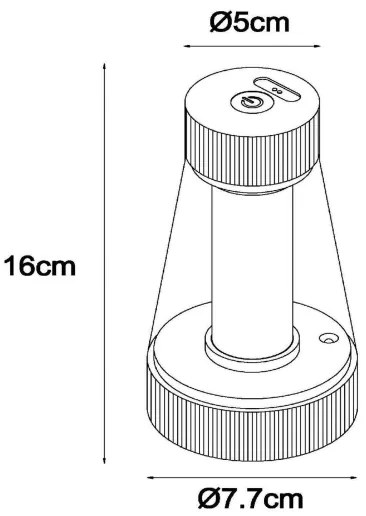 Lampă LED dimabilă Lucide 45500/01/44 LORALI LED/1,2W/4V IP44 galben