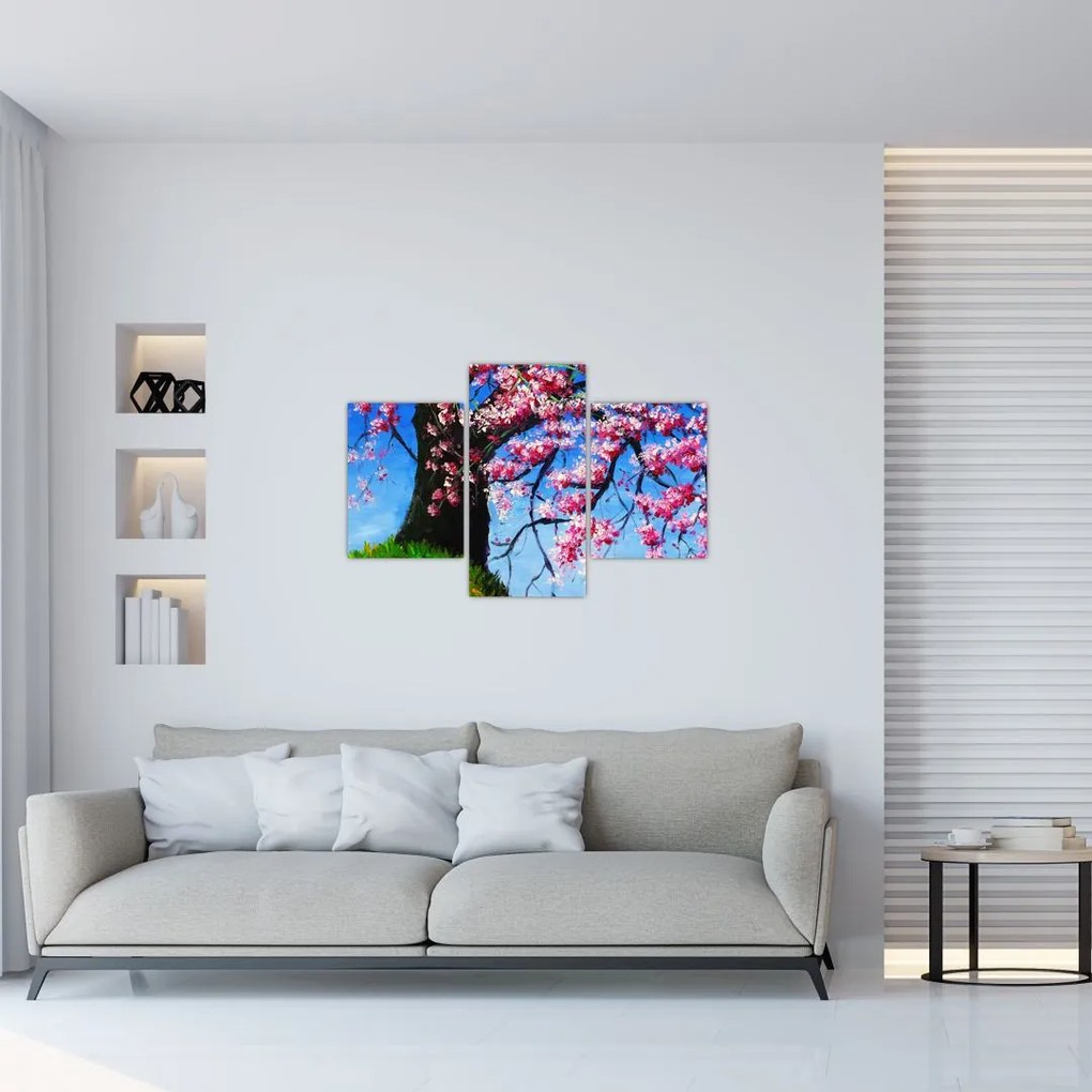 Tablou - Cireș înflorit - pictură (90x60 cm)