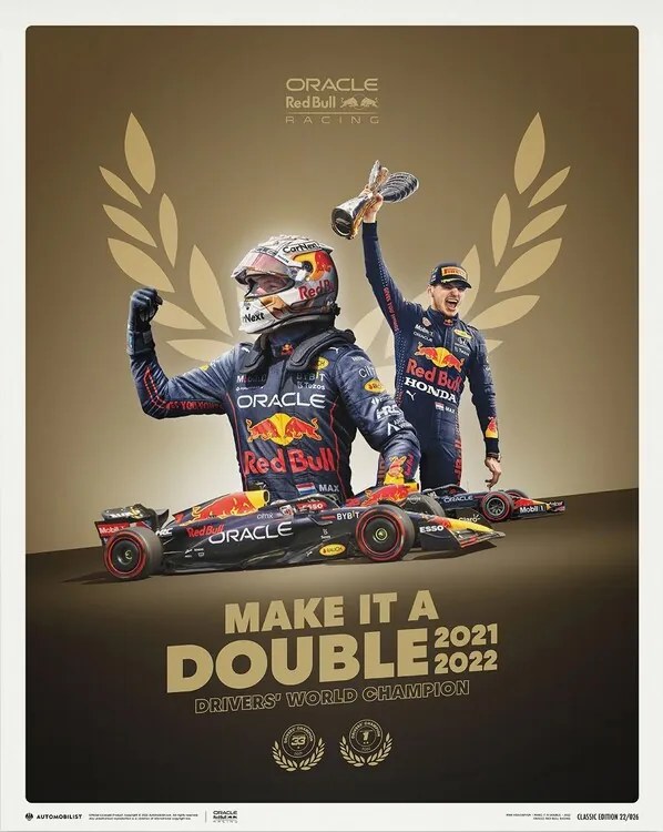 Imprimare de artă Max Verstappen - Make It A Double - 2022 F1® World Drivers' Champion, Automobilist