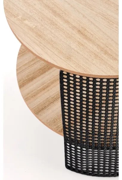 Măsuță de cafea TRAFICA 41x41 cm negru/bej