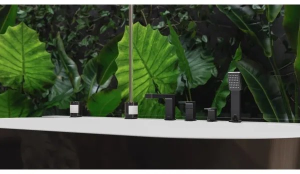 Baterie de cadă cu 4 căi OMNIRES PM7432BL PARMA negru mat