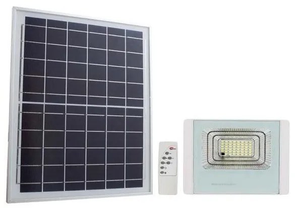 Proiector LED solar de exterior LED/12W/3,2V IP65 4000K + telecomandă