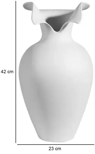 Vază ceramică albă 41,5 x 23 cm