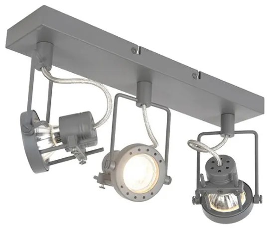 Spotlight industrial antracit 3 lumini rotativ și înclinabil - Suplux