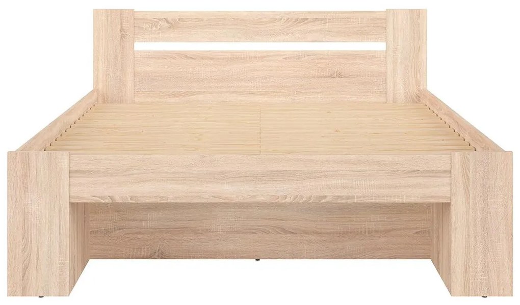 Pat matrimonial 160 cm Nepo Plus 14 (Stejar sonoma) (fără somieră) . 1098330