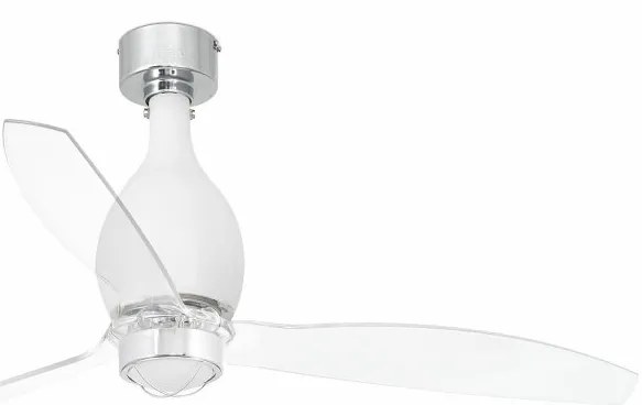 Lustra cu Ventilator si telecomanda MINI ETERFAN M alb mat/transparent