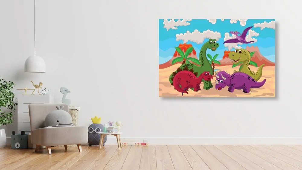 Tablou lumea dinozaurilor