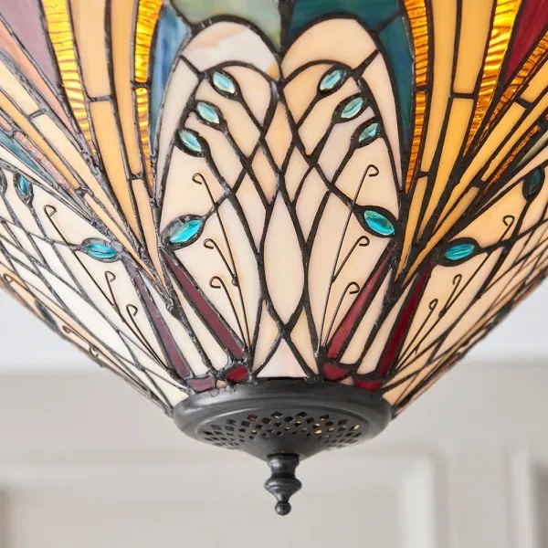 Endon 70241 - Plafonieră Tiffany HECTOR 2xE27/60W/230V Ø 40 cm