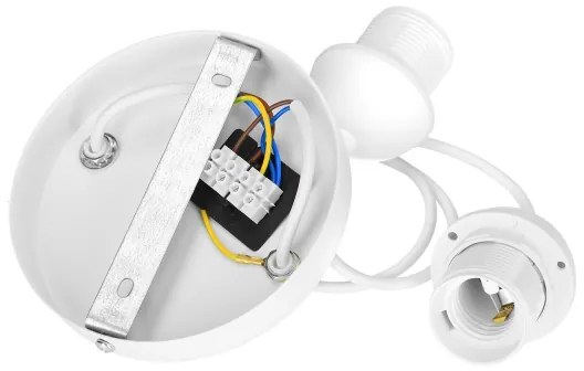 Candelabru cu cablu BOHO 2xE27/60W/230V iută/crem