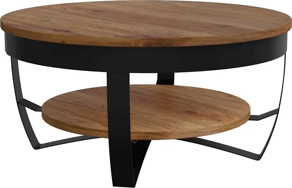 vidaXL Măsuță de cafea, 65 x 65 x 32 cm, lemn masiv de acacia