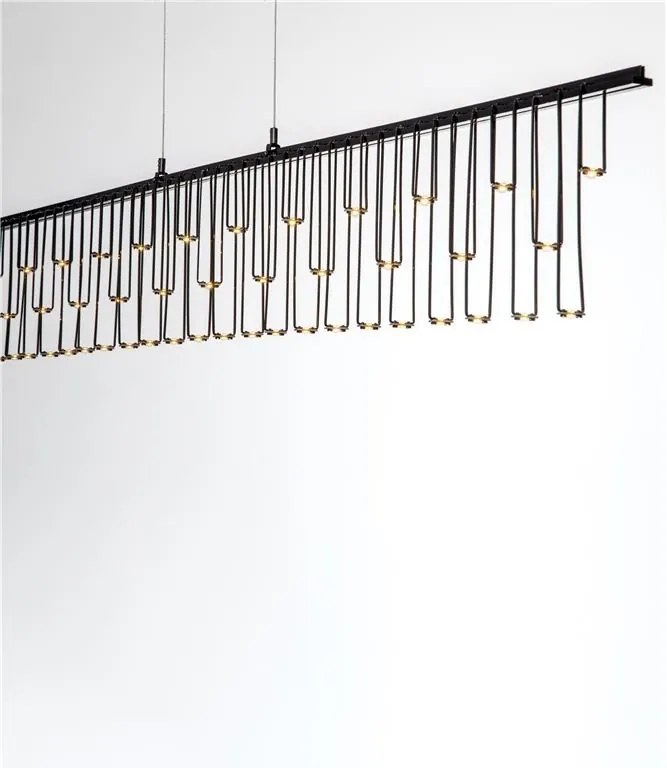 Lustra LED design ambiental deosebit Stellar L-120cm, negru