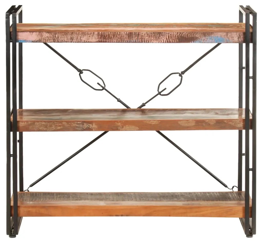 320632 vidaXL Bibliotecă cu 3 rafturi, 90x30x80 cm, lemn masiv reciclat