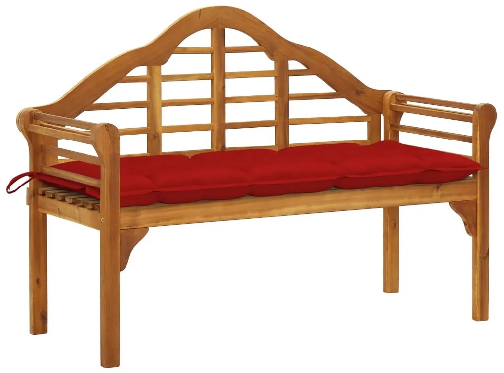 3061425 vidaXL Banchetă regală de grădină cu pernă, 135 cm, lemn masiv acacia
