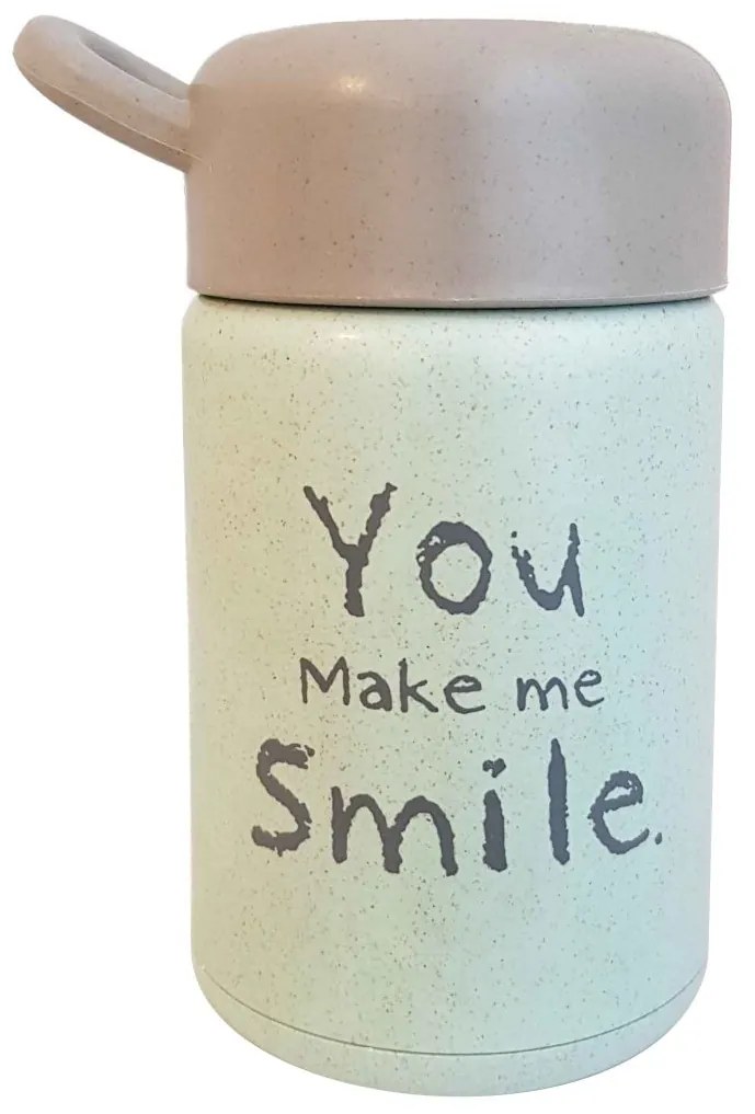 Cana Termos din sticla cu protectie Biodegradabila, 350 ML