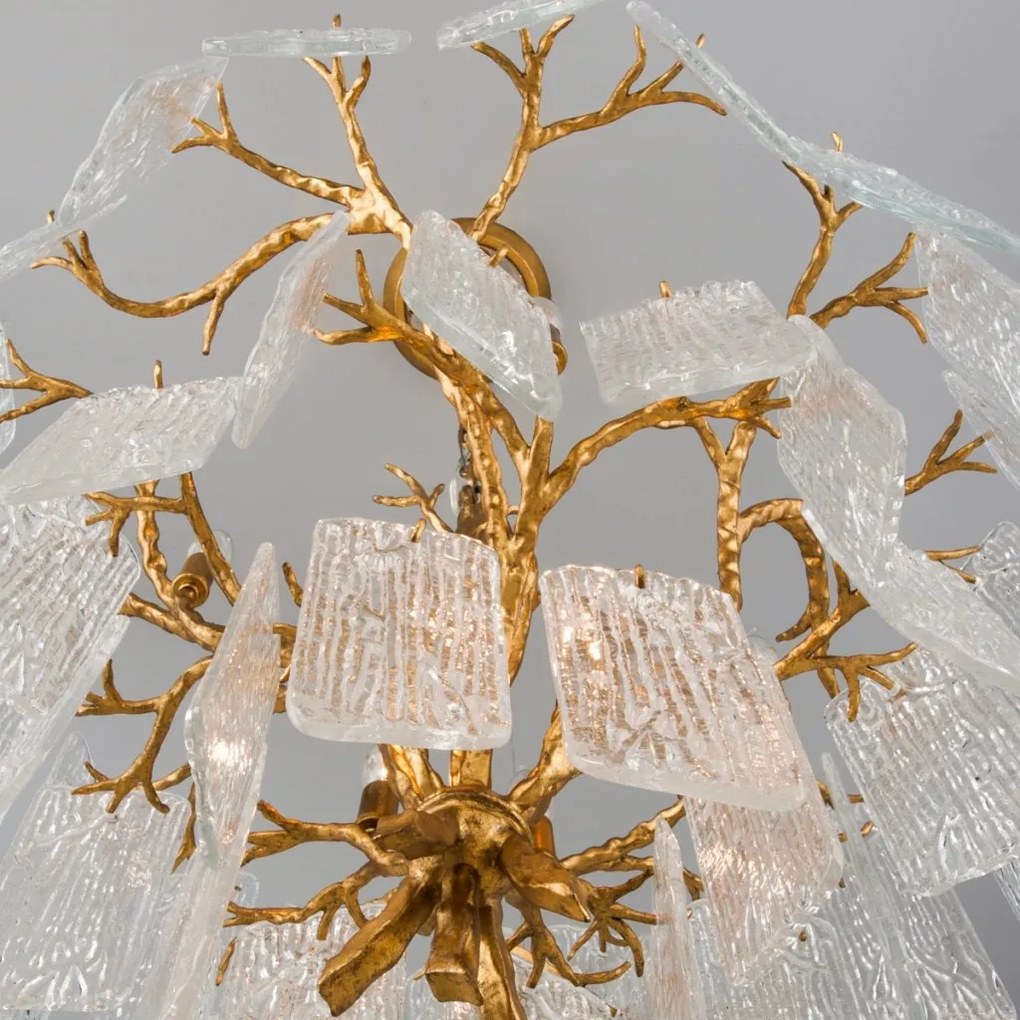 Candelabru LUX design deosebit PIEMONTE lucrat manual, cu 4 surse de lumina