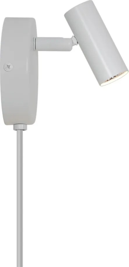 Aplica de perete cu spot LED directionabil Omari Round alb