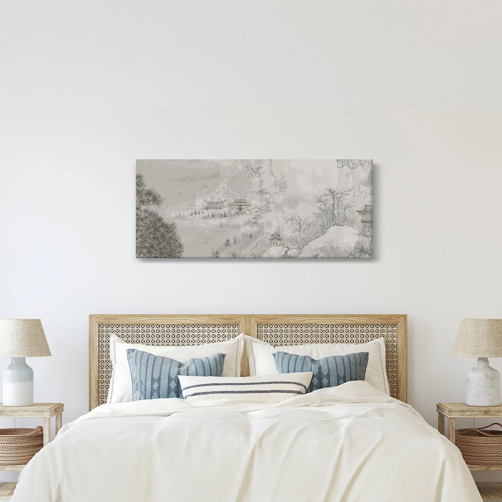 Tablou - Peisaj chinezesc (120x50 cm)