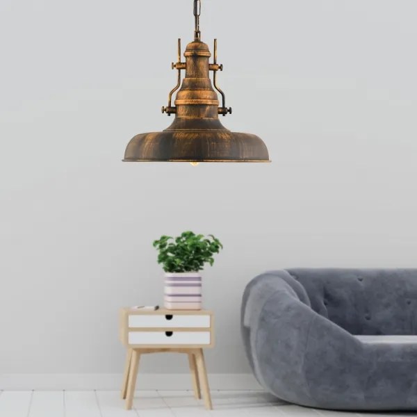 Lustră pe lanț 1xE27/40W/230V bronz