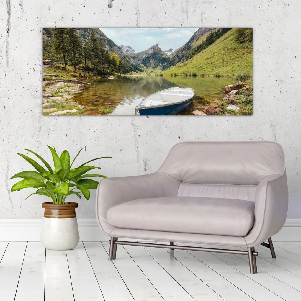 Tablou - Seealpsee, lac din Elveția (120x50 cm)