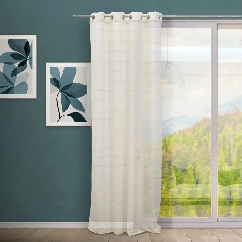 Draperie bej din amestec de in 140x260 cm Nodes – Casa Selección