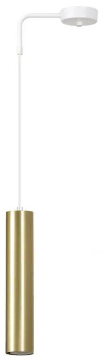 Pendul modern cu spot stil minimalist GOLDI 1 alb/auriu
