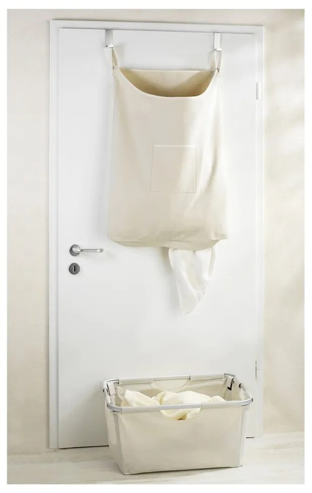 Coș de rufe suspendat Door Laundry, bej, 65 l