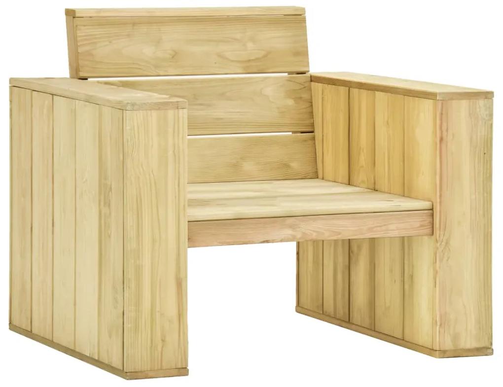3065807 vidaXL Set mobilier de grădină cu perne, 3 piese, lemn de pin tratat