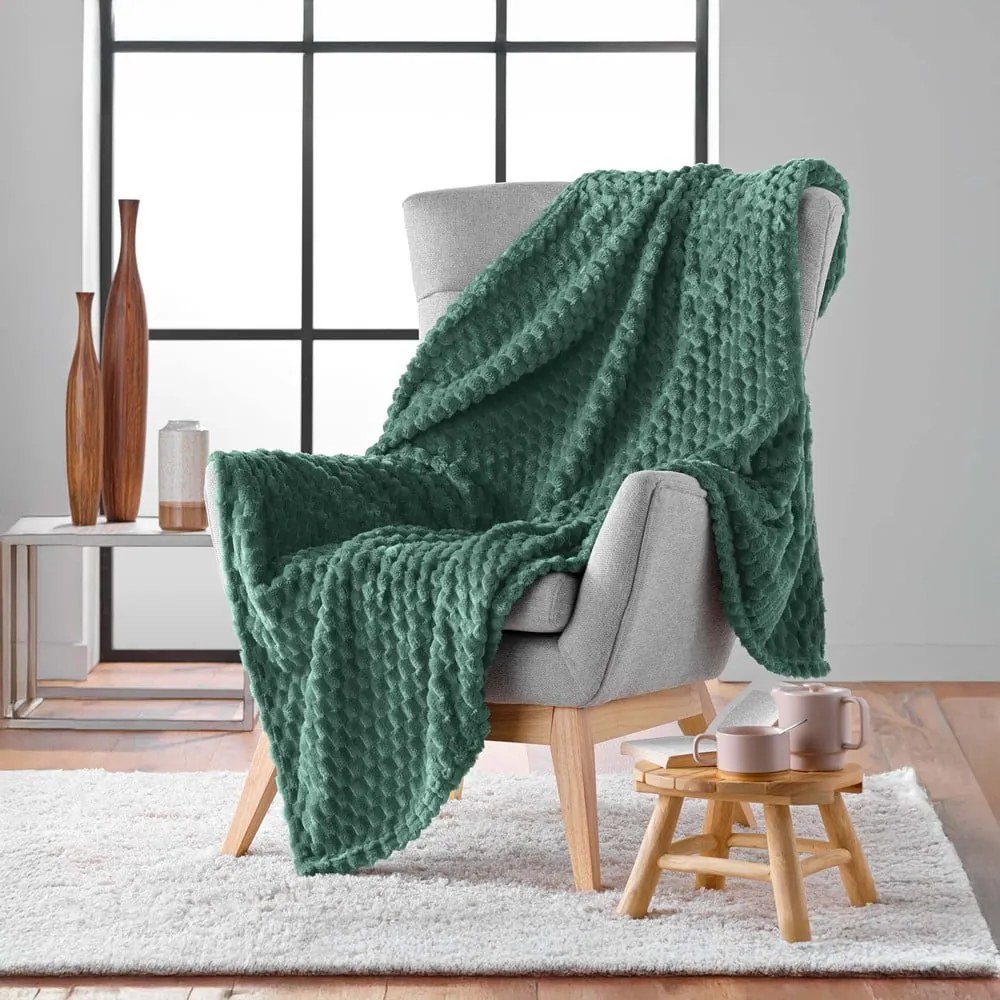 Pătură verde din microflanel 125x150 cm Mini Frosty – douceur d'intérieur