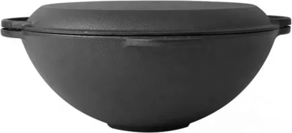 Oala fonta wok cu capac 3 in 1, 37 cm Perfect Home 28173