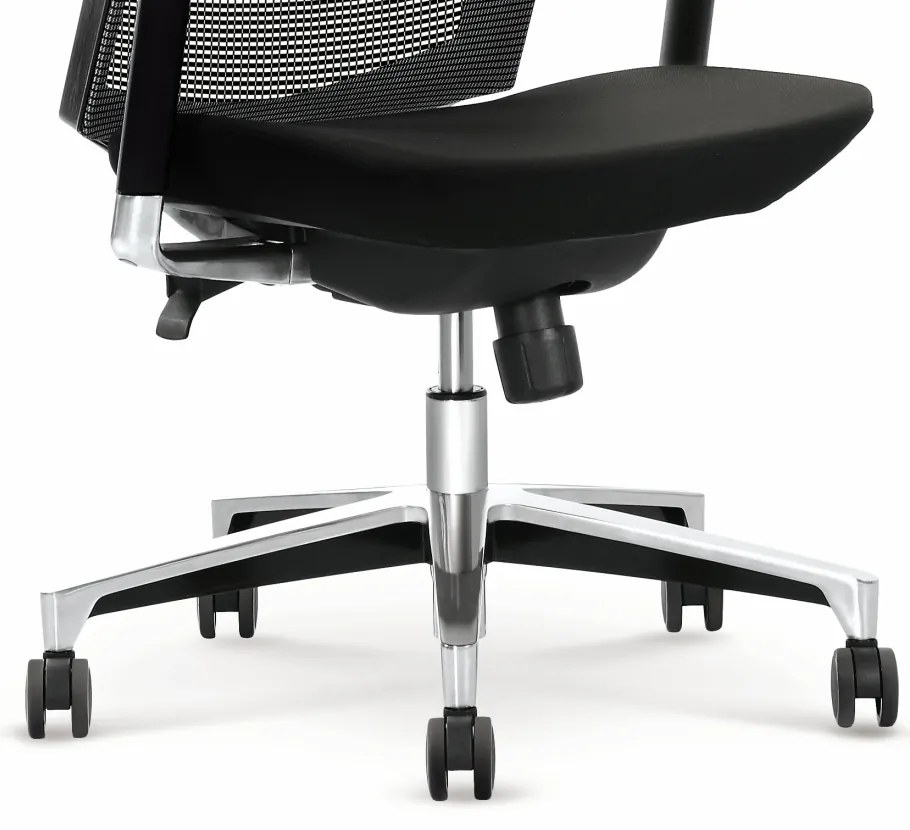 Scaun de birou Ambasador, gri/negru
