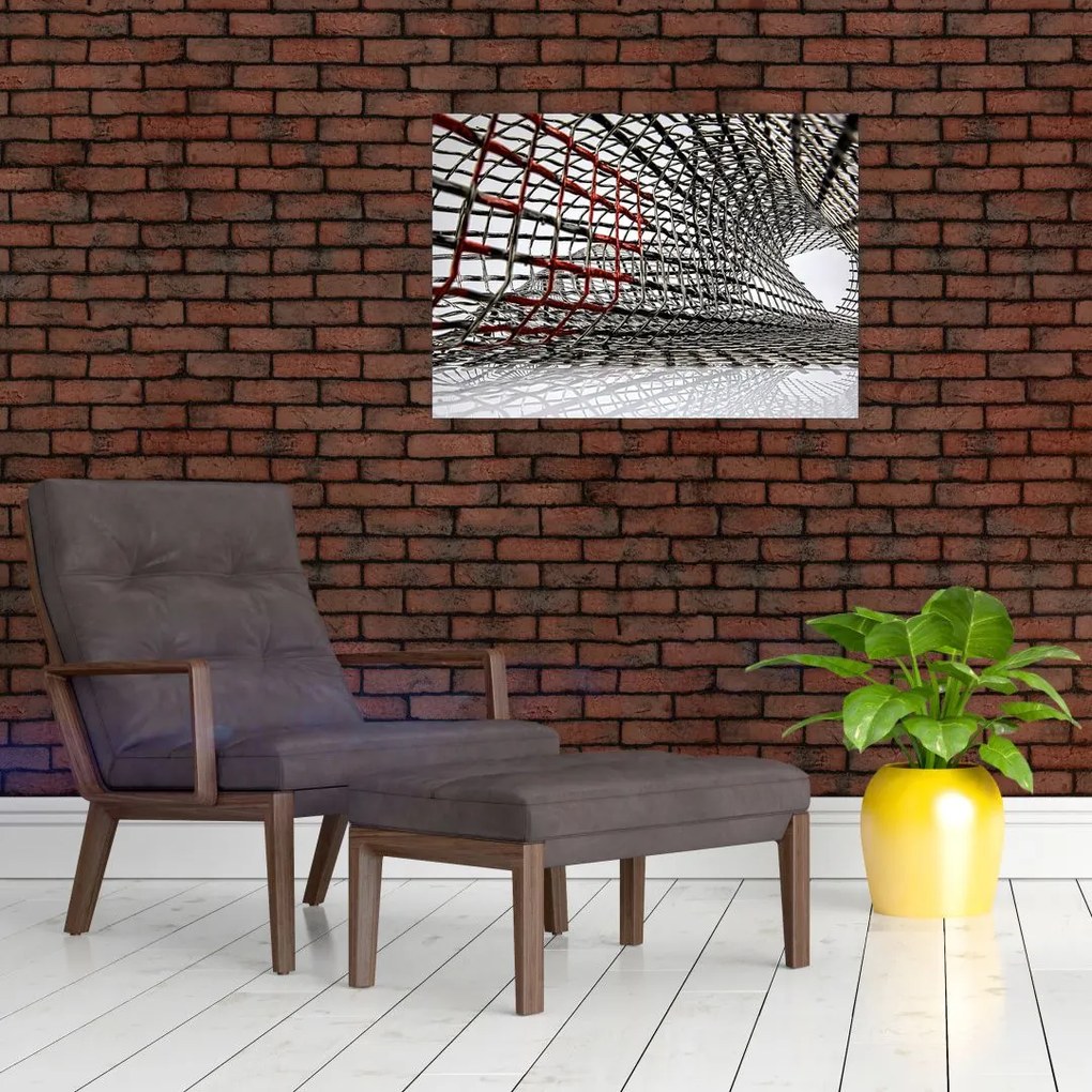 Tablou cu construcție din fier (70x50 cm)