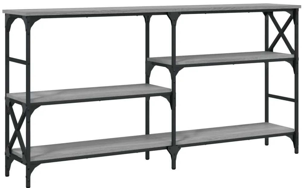 vidaXL Măsuță consolă, gri sonoma, 150x29x76,5 cm, lemn prelucrat