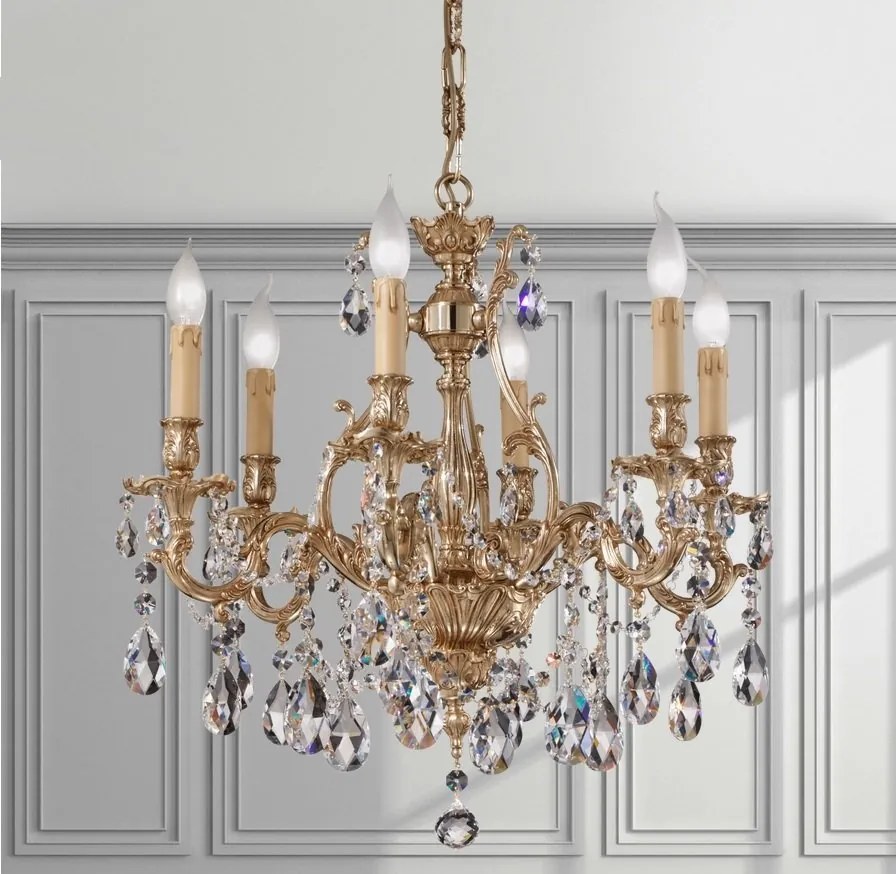 Candelabru 6 brate LUX cu cristale Scholer, Versailles