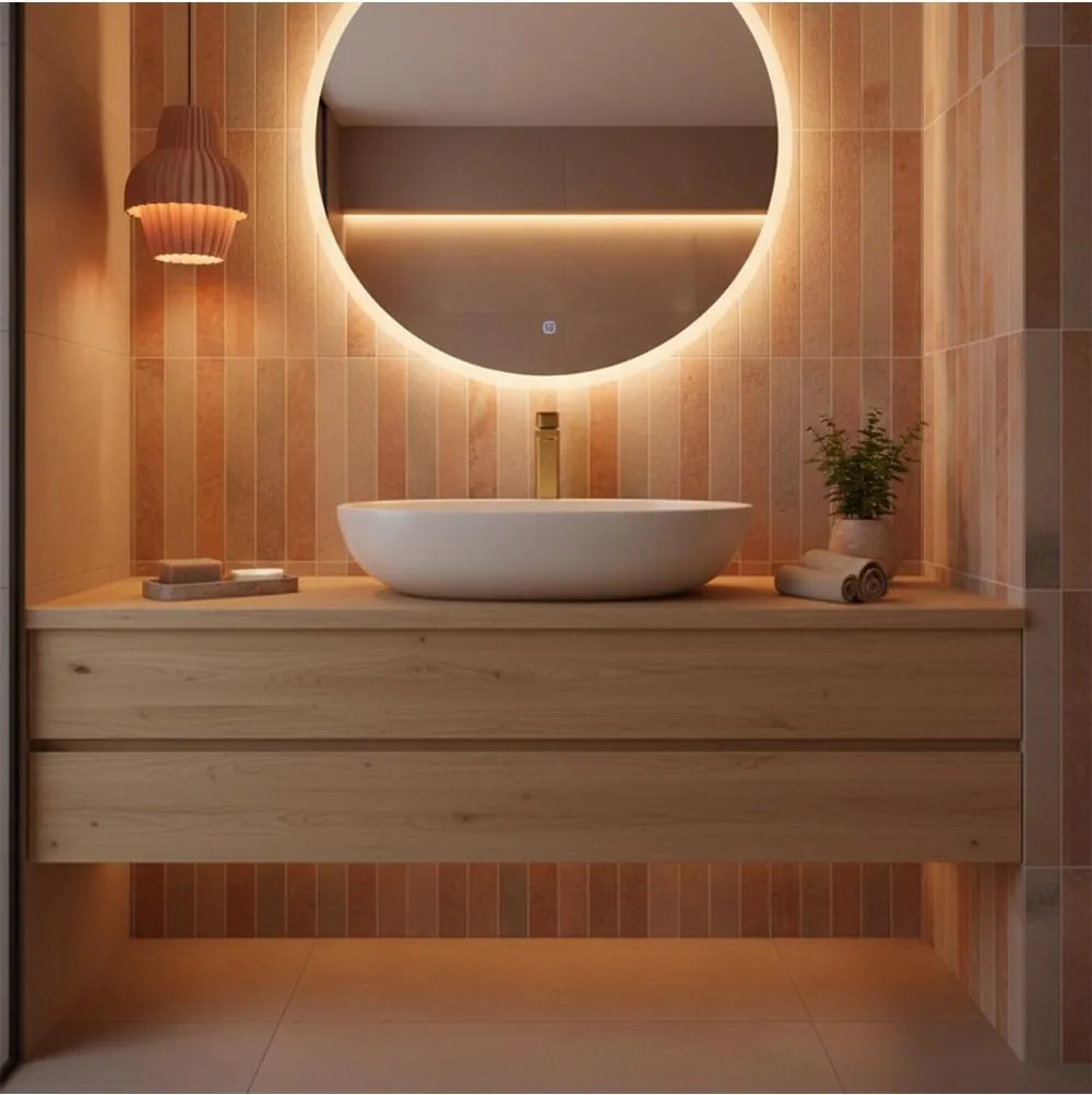 Baterie lavoar inalta Rea Arlo auriu periat