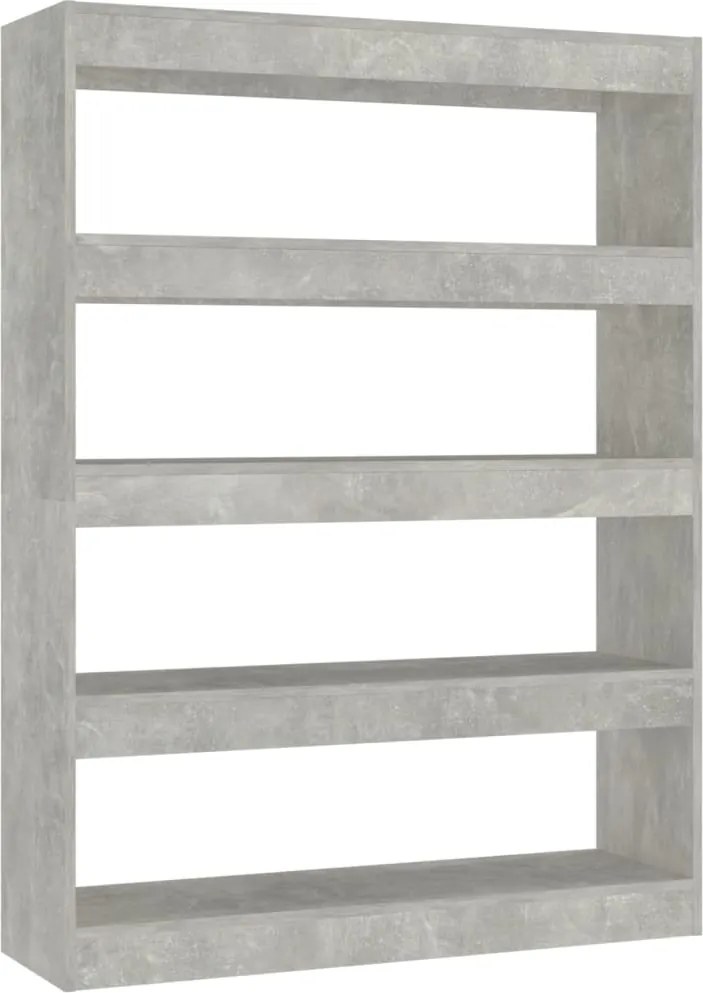 vidaXL Bibliotecă/Separator cameră, gri beton, 100x30x135 cm
