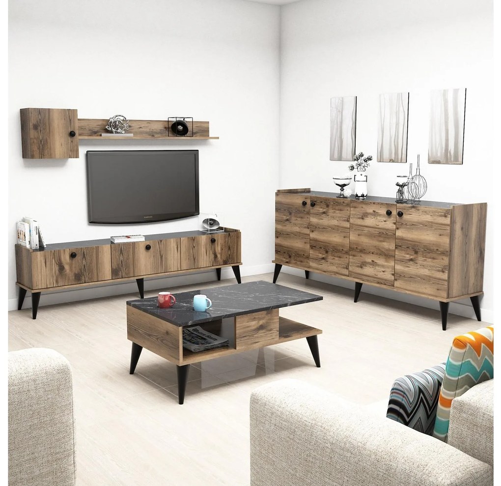 Mobilier living Lydie 2 (Nuc + marmură). 1088211