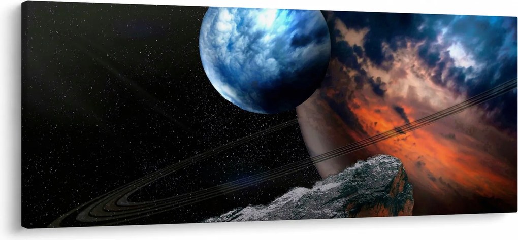 Tablou planetei în cosmos (120x50 cm)